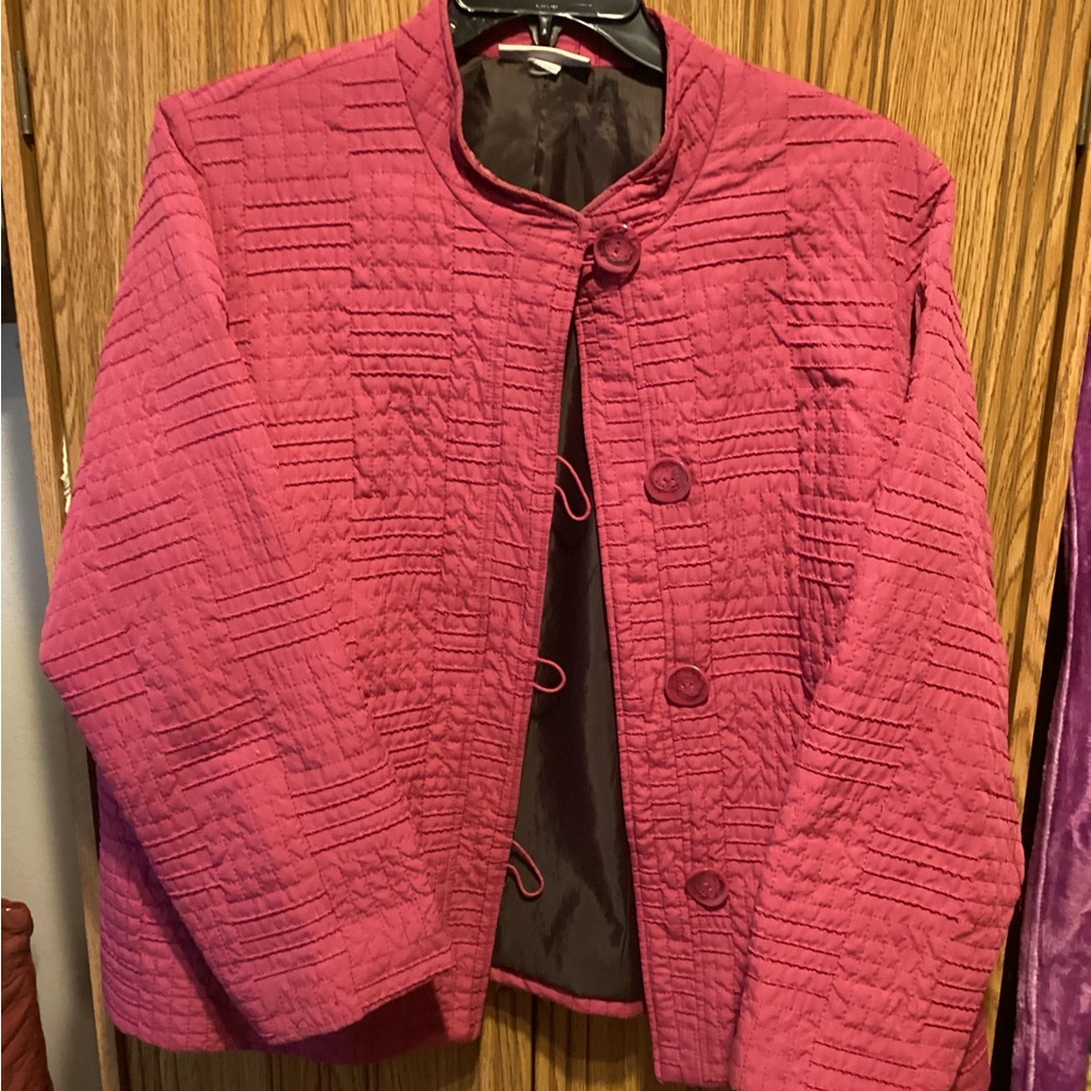 Dressbarn Textured Pink Blazer